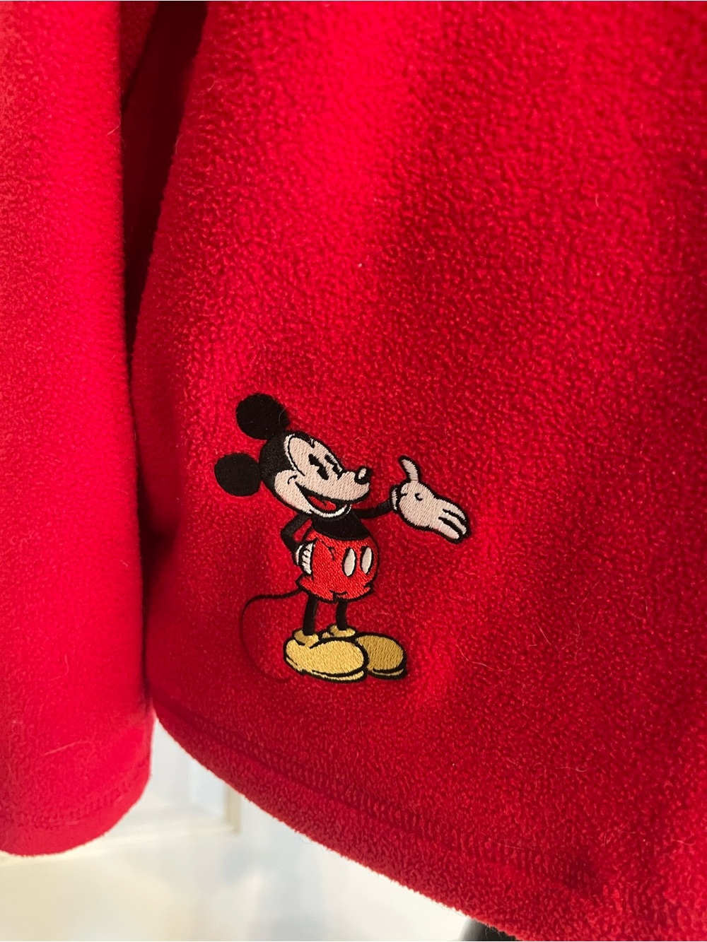 Disney Micky Mouse Quarter Zip Warm Fleece Popover UNISEX